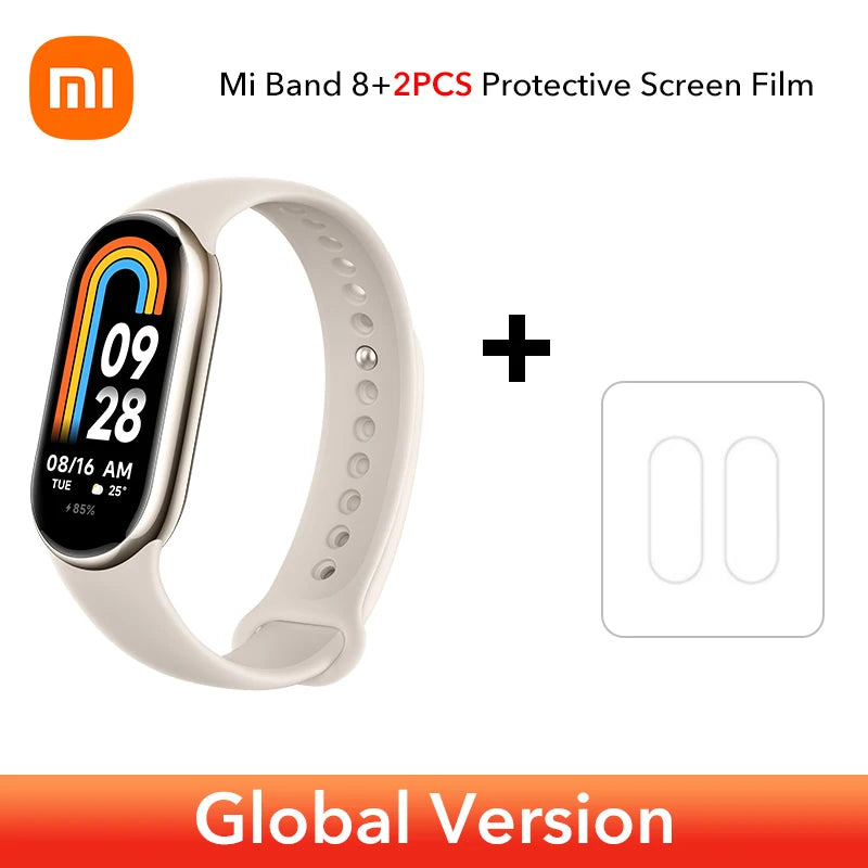 الإصدار العالمي من سوار Xiaomi Band 8 AMOLED مقاس 1.62 بوصة وعمر بطارية طويل للغاية يصل إلى 16 يومًا وسوار ذكي مزود بأكثر من 150 وضعًا رياضيًا