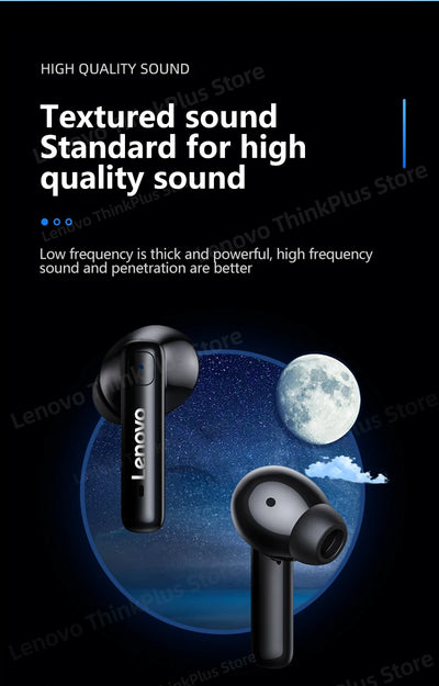 Lenovo LP15 TWS Wireless Bluetooth Headset 5.3 Touch Control Earphones Long Standby Earbuds Bass Low Latency Headphones 2023 New