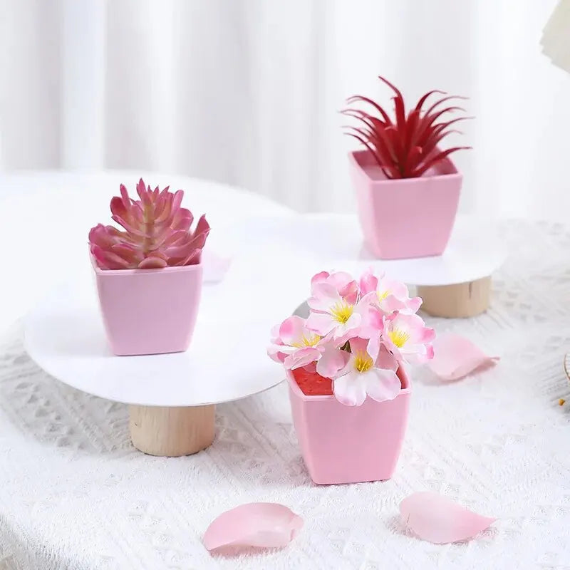 2024 Artificial Flower Potted Plant, Used Year-Round For Home, Bedroom, Study, Office Desktop Shelf Decoration