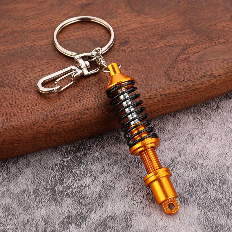 Creative Gear Head Keychain Speed Gearbox Keyring for Car Key Turbo Hub Brake Disc Pendant Shock Absorber Keys New Wholesale