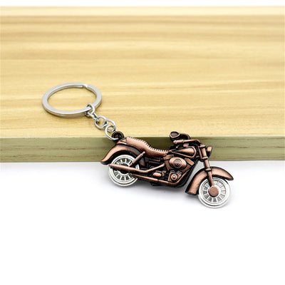 Creative Motorcycle keychain Retro Heavy Locomotive Metal Keyrings Fashion Car Key Fob Accessories For Men Cool Souvenir Gifts