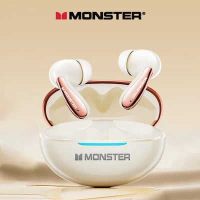 New Monster MQT36 TWS Wireless Bluetooth V5.4 Earphones Ultra-Long Battery Life Gaming Earbuds HIFI Sound Sport Headset With Mic