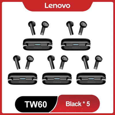 Original Lenovo TW60 TWS Bluetooth Headset 5.3 HiFi Sound Low Latency Earbuds Noise Reduction Gaming Sport Headphones