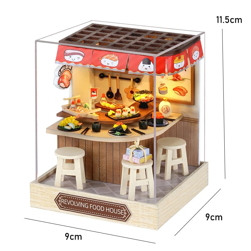 Magic Wooden Doll House Mini Kit DIY Handmade Assembly Model Building Room Bedroom Decoration 3D Puzzle Girl Toy Birthday Gifts