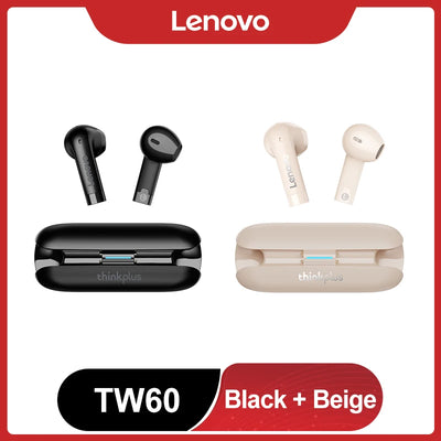 Original Lenovo TW60 TWS Bluetooth Headset 5.3 HiFi Sound Low Latency Earbuds Noise Reduction Gaming Sport Headphones