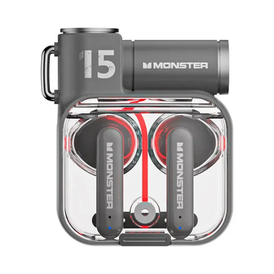 سماعات Monster XKT15 Bluetooth V5.3 الأصلية لاسلكية عالية الجودة مع صوت HIFI ووقت انتظار طويل وسماعة ألعاب منخفضة الكمون