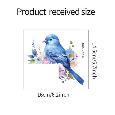 1PC Cartoon Bird Green Plant Flower Switch Paste Home Background Beautification Decorative Wall Stickers