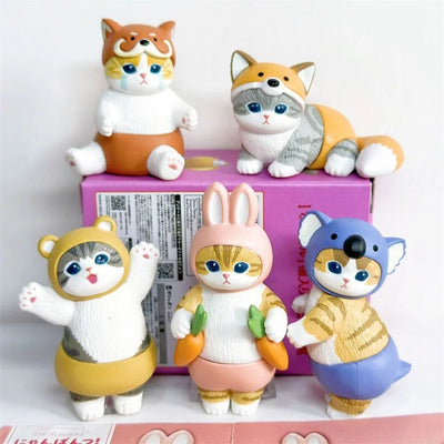 Mofusand Cat Blind Box Cos Animal Panda Rabbit Action Figure Toy Decoration Ornaments Xmas Gift