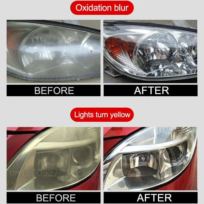 Car Headlight Restoration Polishing Kits Headlamp Scratch Remover Repair Auto Cleaning Remove Oxidation Headlight Polish Liquid