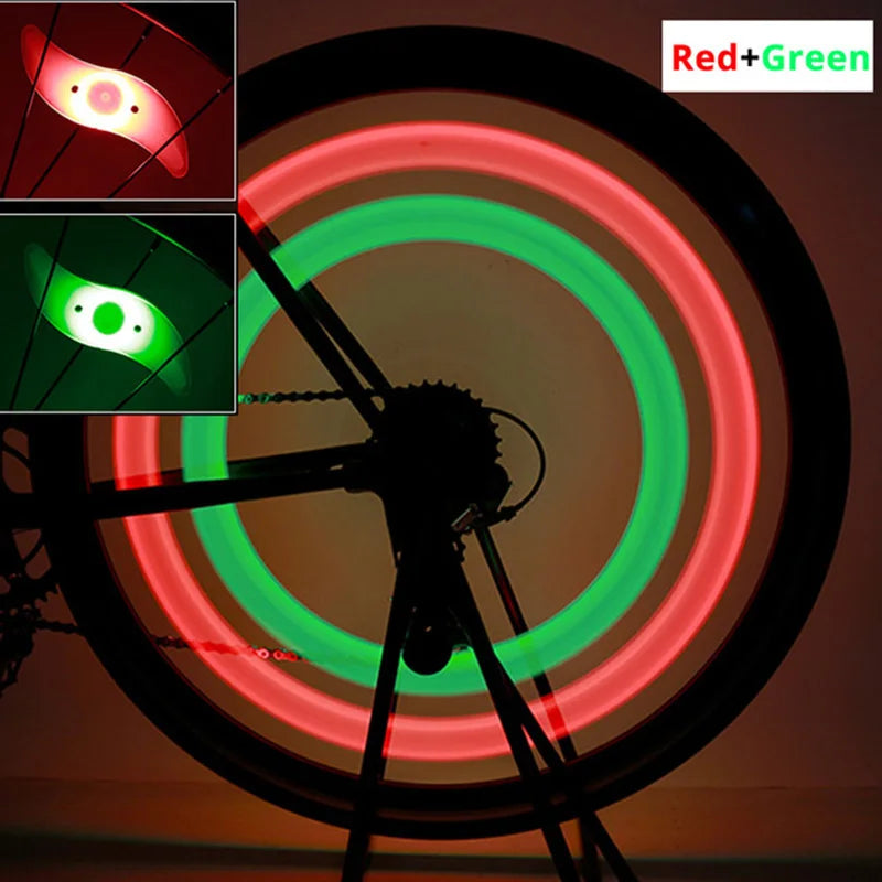 Bike Wheel Spoke Light Tire Lights 3 Mode LED Tyre Tire Flash Lamp Bike Safety Warning Easy to Install MTB Bicycle Accessories