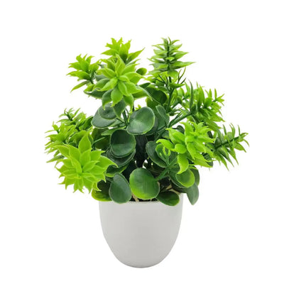 1pc Artificial Plants with Plastics Pots Perfect Greenery for Home DecorationsOffice Desk Living Room and Bedroom Decoration