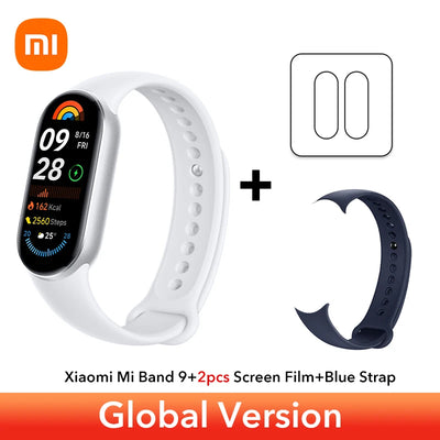 الإصدار العالمي من سوار Xiaomi Smart Band 9 مع أكثر من 150 وضعًا رياضيًا وشاشة AMOLED مقاس 1.62 بوصة وإطار معدني ملون ومراقبة الأكسجين في الدم طوال اليوم