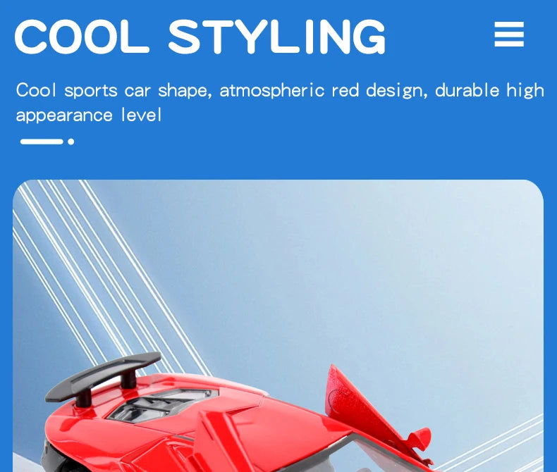 Alloy Sports Car Toy Super Sports Car Sliding Door Retractable Car Structure Model Children Toy Boy Gift