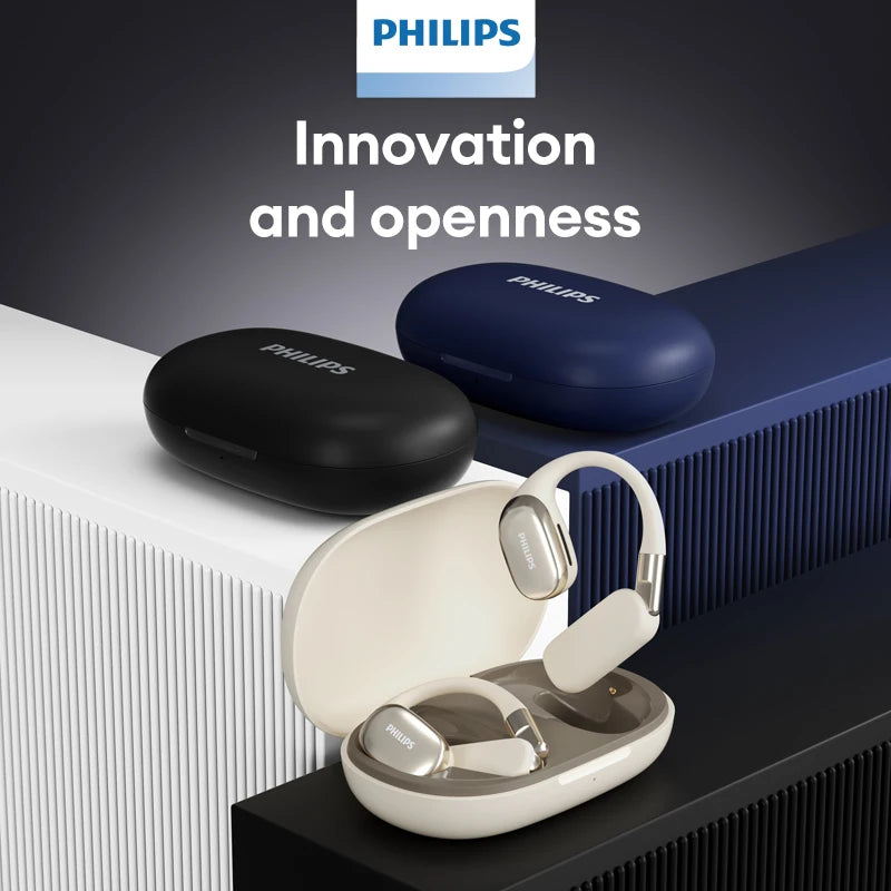 سماعات رأس TAT5739 لاسلكية أصلية من Philips غير داخل الأذن بتقنية البلوتوث V5.4 وموسيقى جهير عميق وسماعات أذن رياضية مقاومة للماء في الهواء الطلق