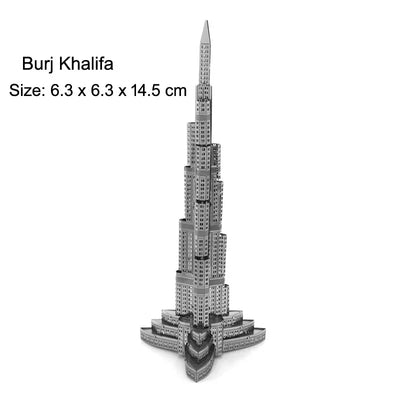 3D Metal Puzzle Yue Yang Tower Chinese Classical Architecture Assembly Model Kits DIY Laser Cut Jigsaw Puzzle Toy For Kids Adult