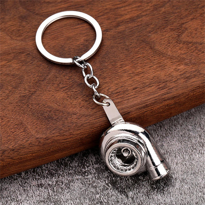 Creative Turbo Hub Keychain Classic Mini Meatl Auto Parts Pendant Key Ring Men Car Key Holder Gifts