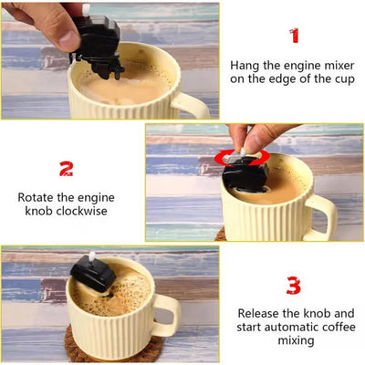 Wind Up Mini Boat Motor Coffee Stirrer Durable Easy To Clean Boat Engine Coffee Stirrer Unique Boat Coffee kitchen Stirrer