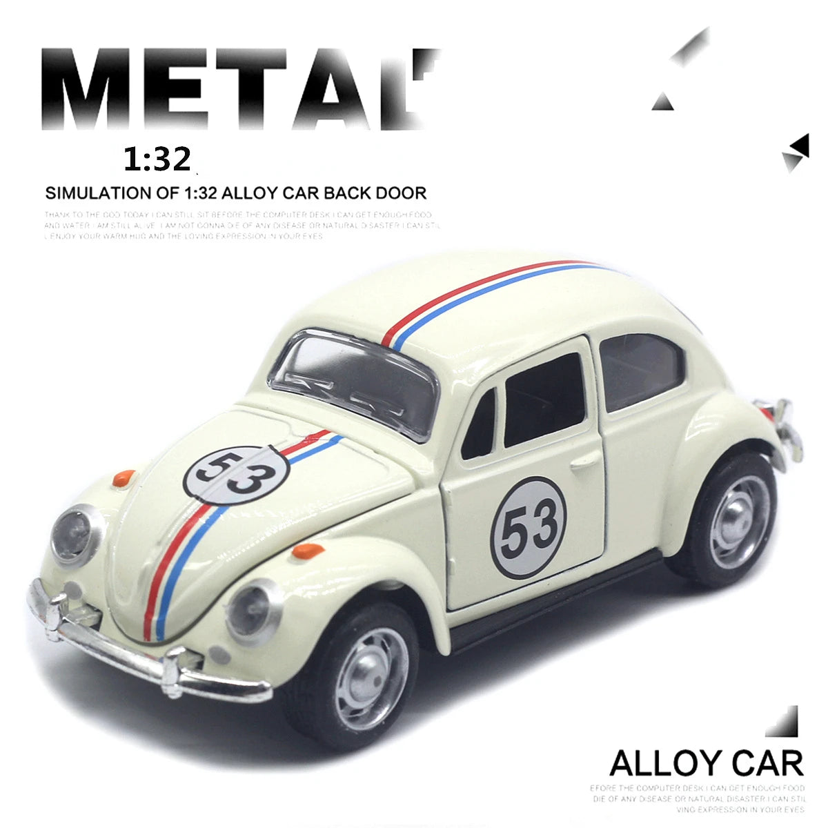 1:32 Volkswagen Beetle Alloy Car Diecasts Metal Classic Toy Model with Pull Back Function Vehicles for Child Gifts A931