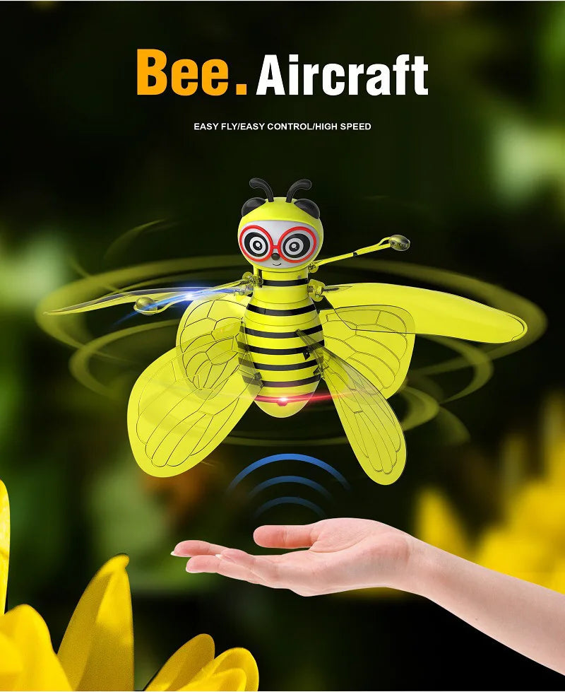 Little Bee Flying Vehicle Aircraft Gesture Sensing  Vehicle Flying Helicopter Lights Children's Toys Birthday Gift Christmas