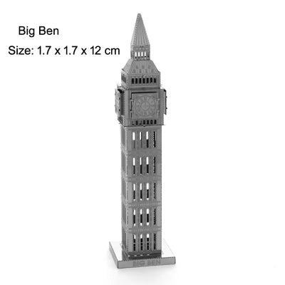 3D Metal Puzzle Yue Yang Tower Chinese Classical Architecture Assembly Model Kits DIY Laser Cut Jigsaw Puzzle Toy For Kids Adult