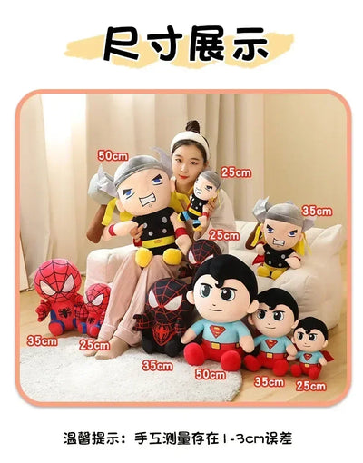 25/35cm Marvel Spiderman Plush Toy Soft Stuffed Cartoon Stuffed Doll Large Plush Boy Cloth Doll Pillow Kid Christmas Gift