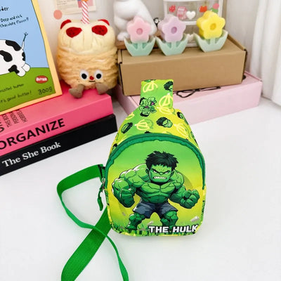 Disney Marvel Children's Chest Bag spider-man Captain America Iron Man Cartoon Shoulder Bag Cute Crossbody Bag Coin purse Gifts