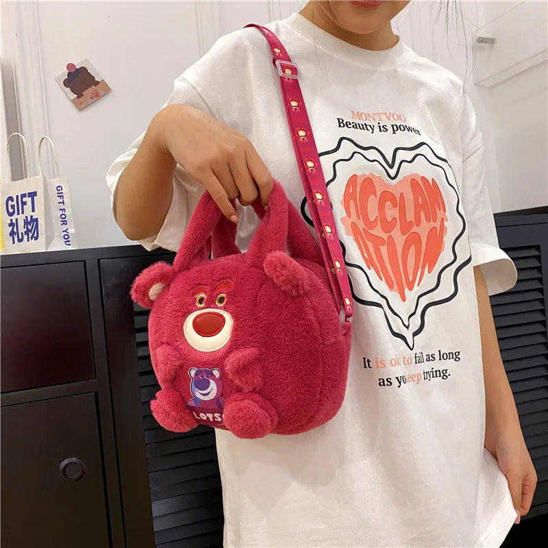 Kawaii Sanrio Plush Bag Kuromi Backpack Anime Melody Cinnamoroll Plushie Handbags Pochacco Cartoon Stuffed Bag for Girls Gifts