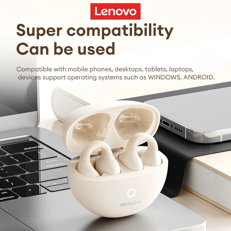 Choice Lenovo LP25 OWS Wireless Bluetooth Headphones Long Battery Life Game Headset HIFI Stereo Sound Earphone HD Call With Mic