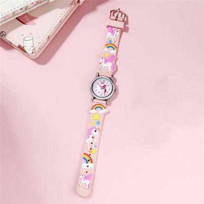 New CHILDREN'S Watch Can Love Rainbow Pony CHILDREN'S Quartz Watch Plastic Strap