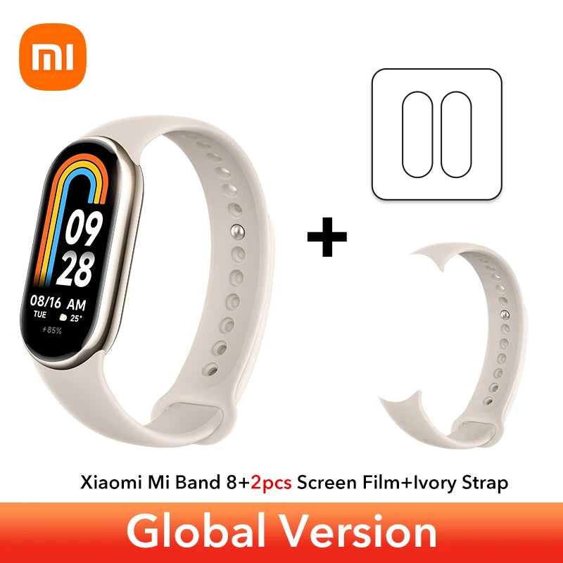 Global Version Xiaomi Band 8 1.62'' AMOLED Ultra Long Battery Life 16 Days Smart Bracelet 150+ Sport Modes  Smart band