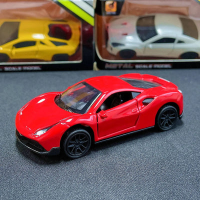 1:43 Diecast Alloy Car Model Metal Pull Back Simulation Car Toy Boy Sports Car Ornament with to Open the Door Toys for Kids