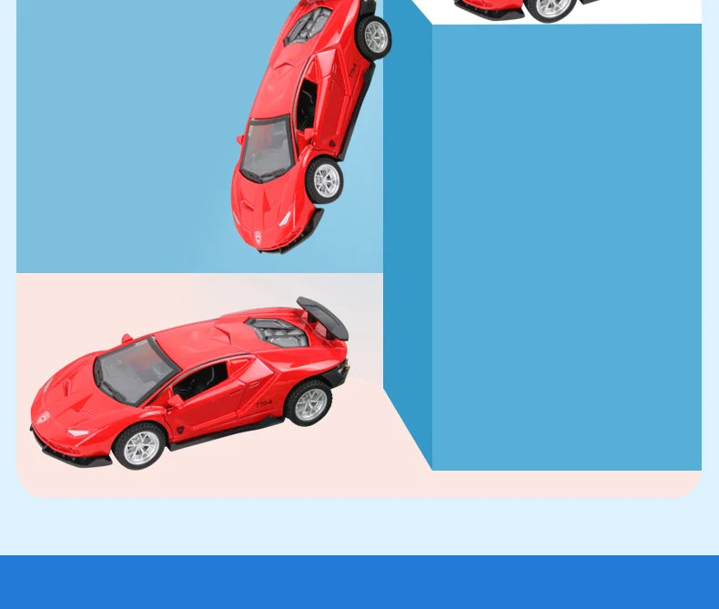 Alloy Sports Car Toy Super Sports Car Sliding Door Retractable Car Structure Model Children Toy Boy Gift