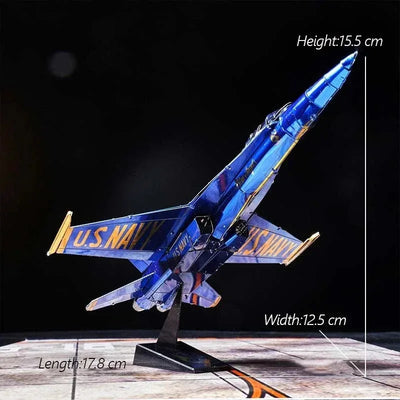 3D Metal Puzzle Air Force J-20 J-10B Fighter KA-50 RAH-66 VF-1S DIY Handmade Assembly Model Jigsaw Puzzle Toys For Adult Kids