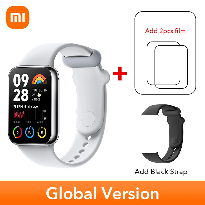 الإصدار العالمي الجديد من سوار Xiaomi Smart Band 8 Pro بشاشة AMOLED مقاس 1.74 بوصة وعمر بطارية يصل إلى 14 يومًا 5ATM مقاوم للماء