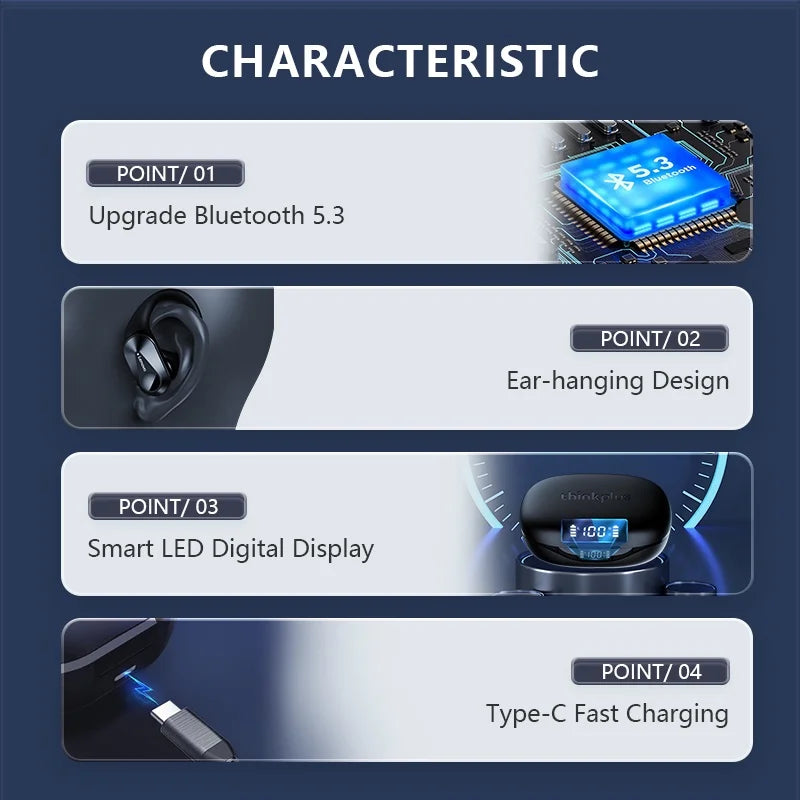 Original Lenovo LP75 2/3/5pcs TWS Bluetooth V5.3 Headphones Wireless LED Digital Display Earphones Low Latency Gaming Headset