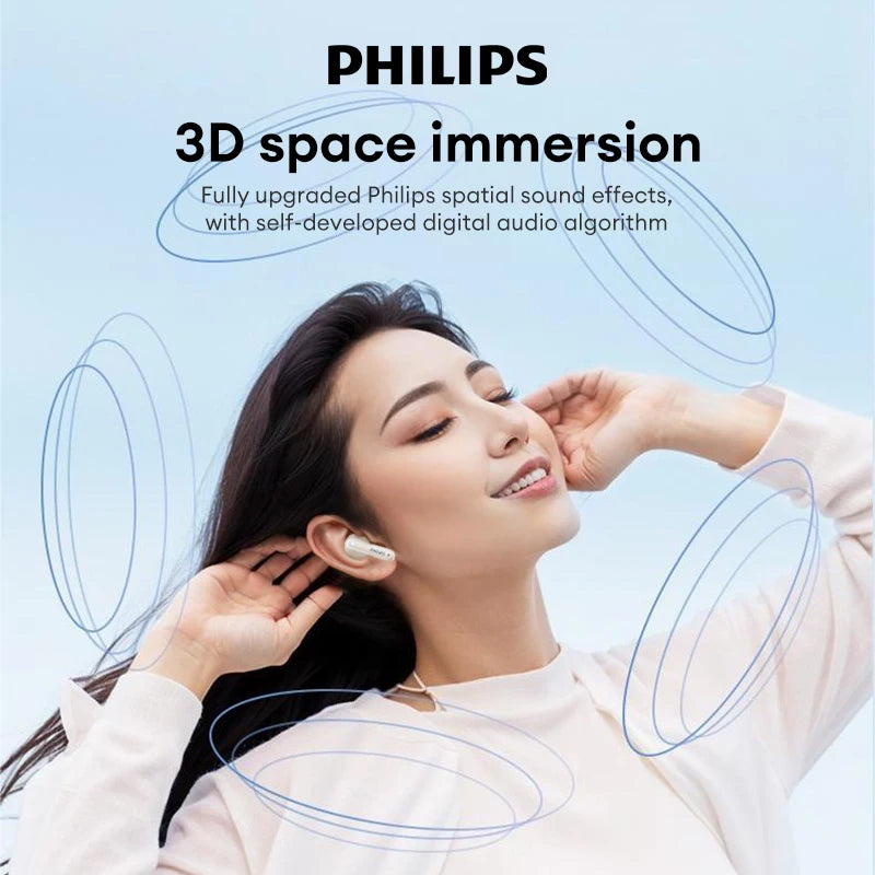 Choice Original Philips TAT1199 Wireless Upgrade Bluetooth V5.4 Earbuds Noise Cancelling Game Headset Waterproof Sport Earphones