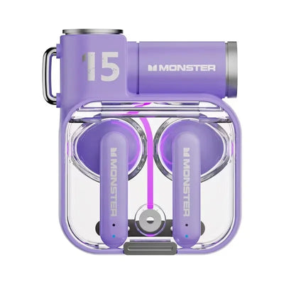 سماعات Monster XKT15 Bluetooth V5.3 الأصلية لاسلكية عالية الجودة مع صوت HIFI ووقت انتظار طويل وسماعة ألعاب منخفضة الكمون