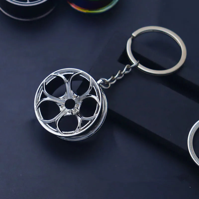 Creative Gear Head Keychain Speed Gearbox Keyring for Car Key Turbo Hub Brake Disc Pendant Shock Absorber Keys New Wholesale