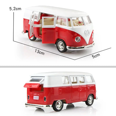 1/36 Diecasts Volkswagen Miniature Cars VW T1 Bus Toys Alloy Diecasts Scale Metal Collection Cars Models Vehicles Kids Toy Cars