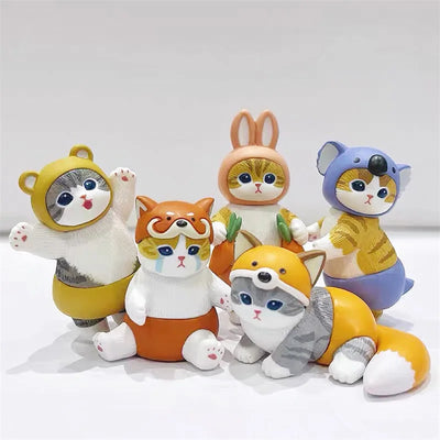 Mofusand Cat Blind Box Cos Animal Panda Rabbit Action Figure Toy Decoration Ornaments Xmas Gift