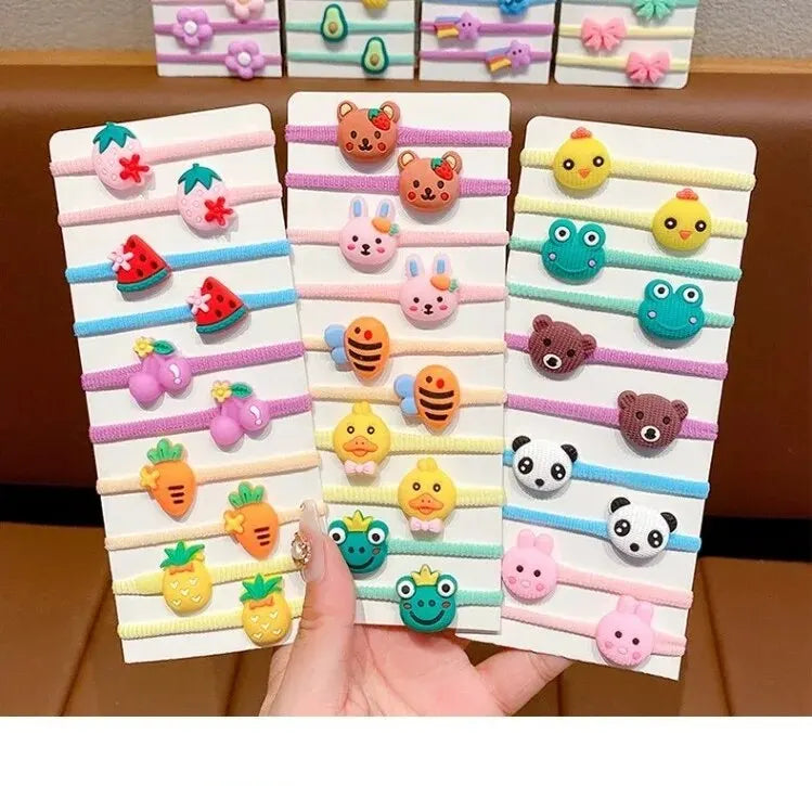 20-40 Pieces/Set Rubber Band for Children Cartoon Hair Band New Sweet Hair Rope Hair Accessories