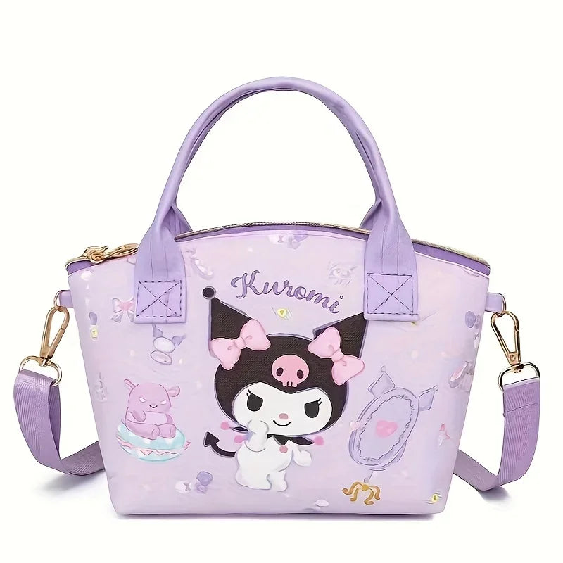 Miniso Lightweight Stylish Sanrio Handbag Cute Handbag Large-capacity Woman Convenient Shopping Bag Hellokitty Crossbody New