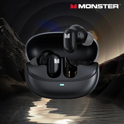 Monster XKT28 Bluetooth 5.4 Wireless Headphones Noise Cancellation Gaming Dual Mode Earbuds HIFI Stereo Sound Earphones With Mic