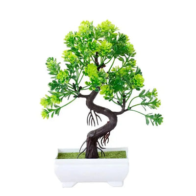 Garden Arrangement Ornaments Plastic Plants Bonsai Small Tree Pot Fake Plant Potted Flower Home Room Table Decoration