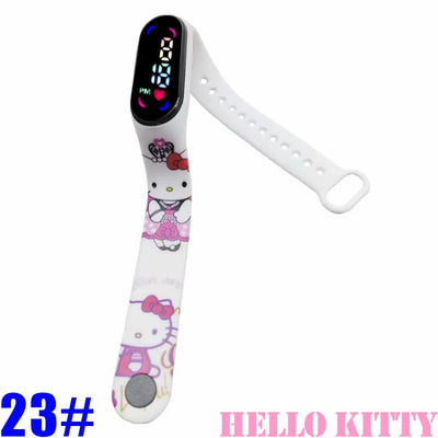 Anime Hello Kitty Kuromi Melody Digital Watch Cartoon Cute Kids Silicone LED Watch Child Birthday Gifts Christmas Party Favors