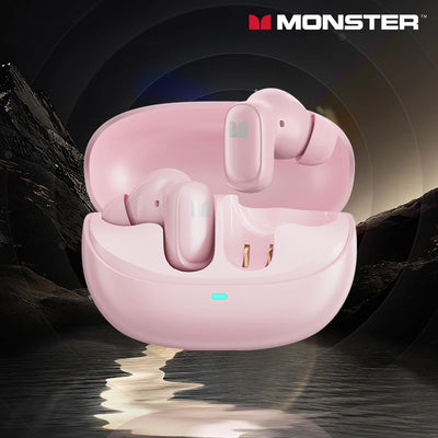 Monster XKT28 Bluetooth 5.4 Wireless Headphones Noise Cancellation Gaming Dual Mode Earbuds HIFI Stereo Sound Earphones With Mic