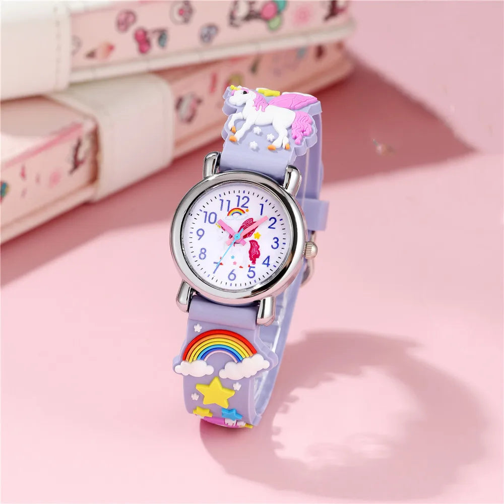 New CHILDREN'S Watch Can Love Rainbow Pony CHILDREN'S Quartz Watch Plastic Strap