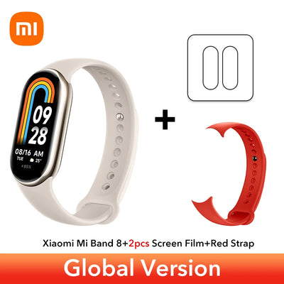 الإصدار العالمي من سوار Xiaomi Band 8 AMOLED مقاس 1.62 بوصة وعمر بطارية طويل للغاية يصل إلى 16 يومًا وسوار ذكي مزود بأكثر من 150 وضعًا رياضيًا