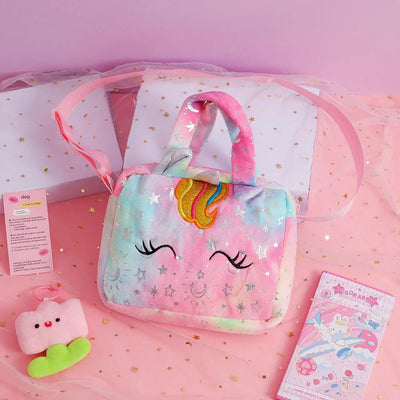 Sweet Unicorn Handbags For Girls Lovely Kids Crossbody Bag Children Gift Little Girl Small Purse