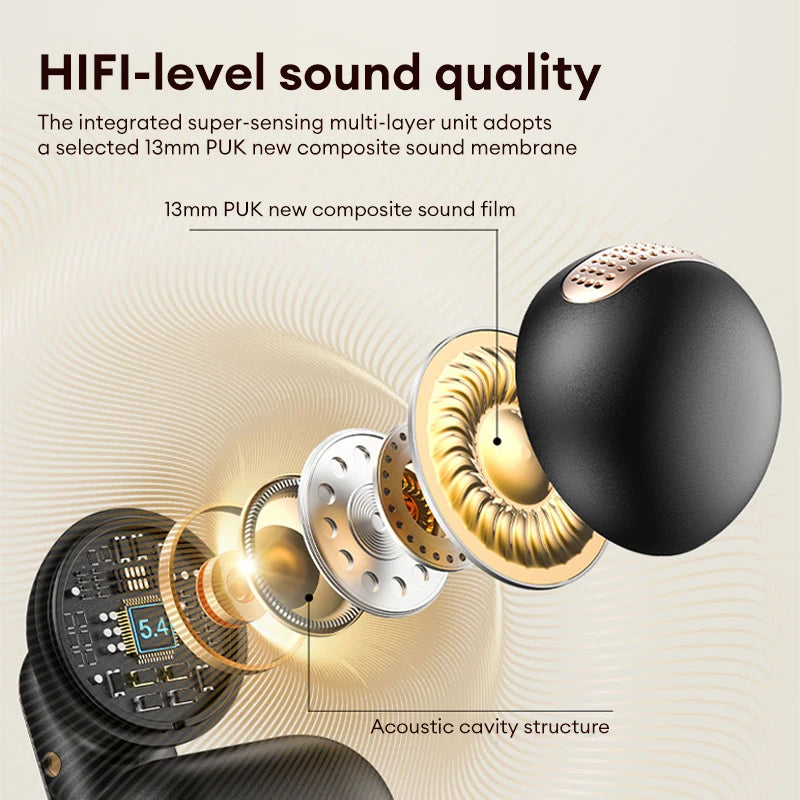 New Monster AC601 Wireless Bluetooth 5.4 Earphones ENC Call Noise Cancelling Gaming Earbuds 36H Long Standby Waterproof Headset